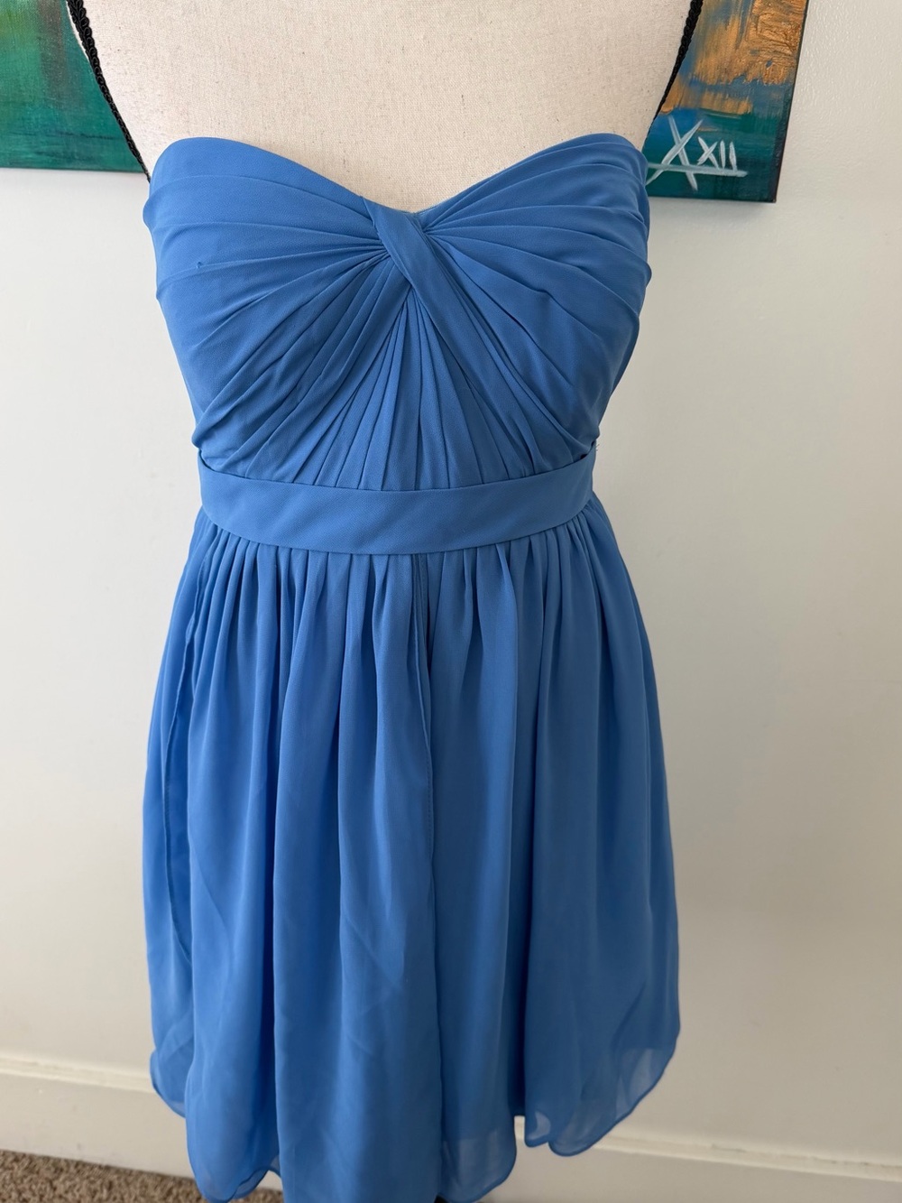 Jenny Yoo Strapless NWT Keira Cornflower Blue Chiffon Dress 10
